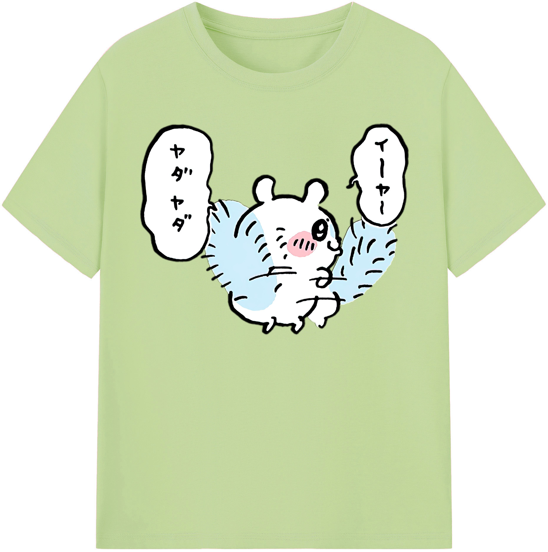 （画像用） ちいかわ モモンガ Chii-kawa Momonga 綿100％半袖Tシャツ（フロントプリント）